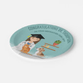 獣医DVM卒業おめでとう ペーパープレート (アングル)