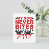 獣医Vet Tech私の犬は決して彼らがサイードを食べない ポストカード (スタンド正面)