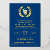 獣学校海軍金ゴールド卒業会 箔招待状 (正面)