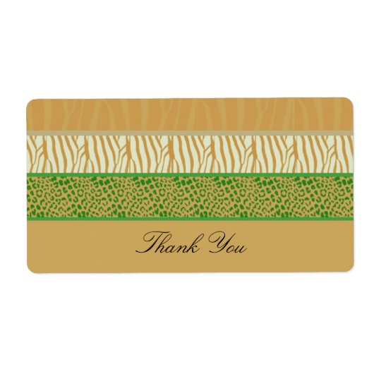 獣毛プリントラベル ラベル (正面)