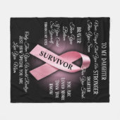 獣癌の生存者 フリースブランケット (正面(横))