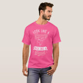 獣空手のキックボックスのような美しいを受けたように見える Tシャツ (正面フル)