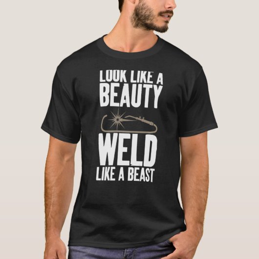 獣肉溶接のような美しい溶接のように見える Tシャツ (正面)