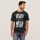 獣肉溶接のような美しい溶接のように見える Tシャツ (正面フル)