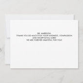 獣詩パーソナライズされた獣医ドッグフォトタ サンキューカード (裏面)