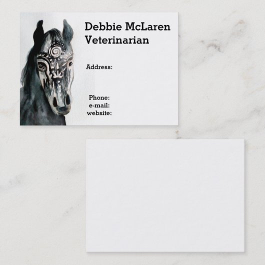 獣馬ドクターアポイントメントと名刺 予約カード (正面/裏面)