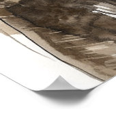 獰猛でファッショナブルなメラニン美しい 図解入りの、写真付きの ポスター (角)