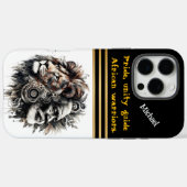 獰猛な戦士は獅子の魂を体現している Case-Mate iPhoneケース (裏面 (横))