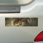 獰猛な野生ヒョウ（ジャン=バプティスト・ウドライ） バンパーステッカー (車上)