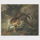 獰猛な野生ヒョウ(ジャン=バプティスト・ウドライ) ラッピングペーパー (フラット)