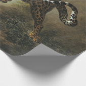 獰猛な野生ヒョウ(ジャン=バプティスト・ウドライ) ラッピングペーパー (角)