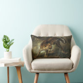 獰猛な野生ヒョウ（ジャン=バプティスト・ウドライ） ランバークッション (椅子)