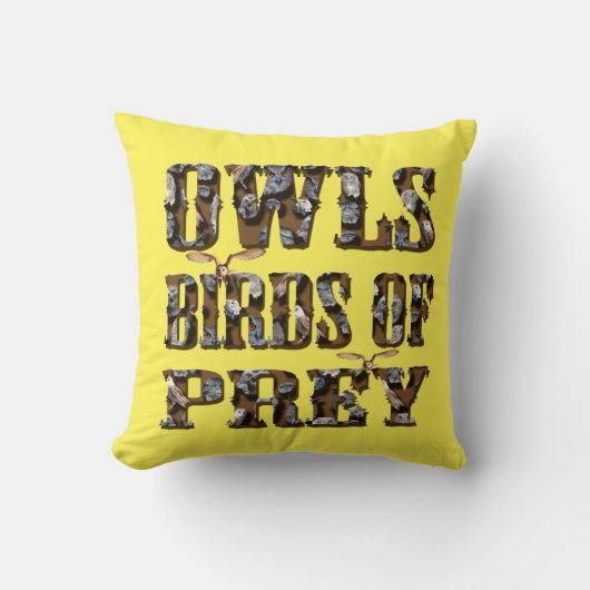 獲物の鳥を捕らえる クッション (正面)