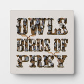 獲物の鳥を捕らえる フォトプラーク (正面)