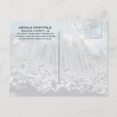 玄武岩の柱、デビルズ後杭国家記念碑 ポストカード (裏面)