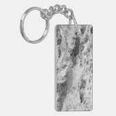 玄武岩溶岩南西の白黒の写真 キーホルダー (正面左)
