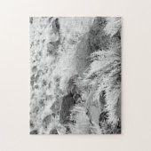 玄武岩溶岩南西の白黒の写真 ジグソーパズル (縦)