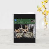 玄関に動くものがいます 猫の動きの面白いミーム カード (黄色い花)