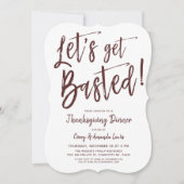 玄関に座ろう|感謝祭おもしろいパーティー 招待状 (正面)