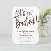 玄関に座ろう|感謝祭おもしろいパーティー 招待状 (スタンド正面)