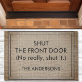 玄関のドアを閉めても本当に閉まらないおもしろい ドアマット