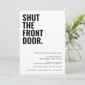玄関のドアを閉めて動く告知 招待状 (スタンド正面)