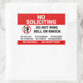 玄関の看板を募集しない 長方形シール (バッグ)