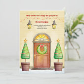 玄関ドアのホリデー引越しのお知らせ シーズンカード (スタンド正面)