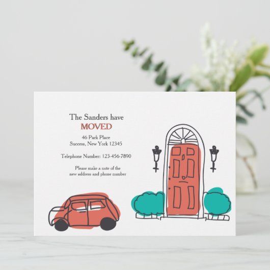 玄関ドアの動きのお知らせ 案内状 (スタンド正面)