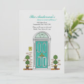 玄関ドアの引越しお知らせ 招待状 (スタンド正面)