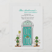 玄関ドアの引越しお知らせ 招待状 (正面/裏面)