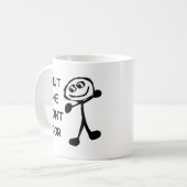 玄関ドアの漫画を閉める コーヒーマグカップ (正面左)
