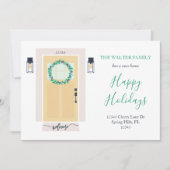 玄関ドア移動案内（黄色） 案内状 (正面)