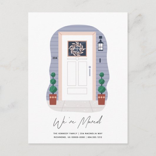 玄関ドア(ハウス番号とリース移動付) 案内ポストカード (正面)