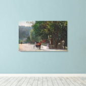 玄関ビューShadyレーン、馬車 キャンバスプリント (インサイチュ (ウッドフロア))