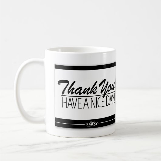 玄関マットのマグありがとう コーヒーマグカップ (左)