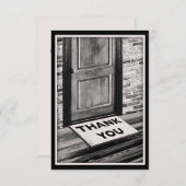 玄関マット写真ありがとう 招待状 (正面/裏面)