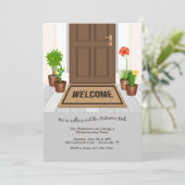 玄関マット新築パーティー 招待状 (スタンド正面)