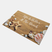 玄関マット生命はビーチでよりよいです ドアマット (アングル)