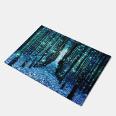 玄関マット : マジカル フォレスト ターコイズ ティール (アングル)