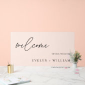 玄関モダン曇り歓迎結婚の アクリルサイン (ウェディング)