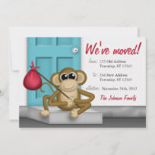 玄関口-移動発表のかわいい猿 案内状 (正面)