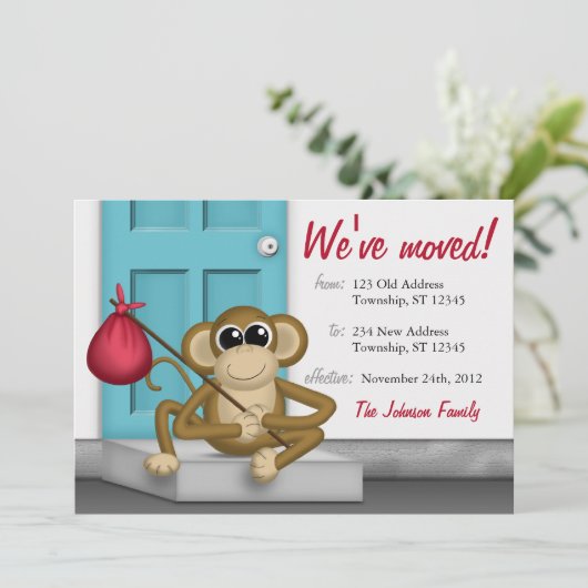 玄関口-移動発表のかわいい猿 案内状 (スタンド正面)