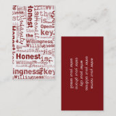 率直でオープンな意志 名刺 (正面/裏面)