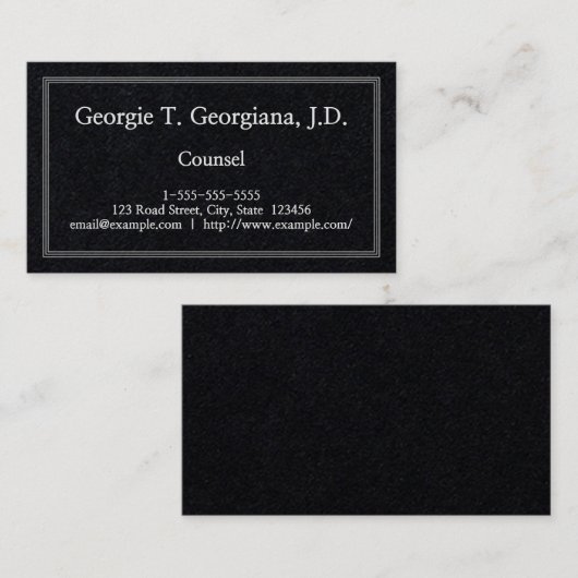 率直で控えめな弁護士名刺 名刺 (正面/裏面)