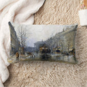 率直なマイヤーズBoggsパリの通り場面 ランバークッション (ブランケット)