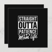 率直な忍耐 – Mom Life サンキューカード (正面/裏面)