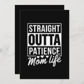 率直な忍耐 – Mom Life 招待状 (正面/裏面)