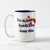 率直なBormanの基本的な星のコーヒー・マグ ツートーンマグカップ (左)