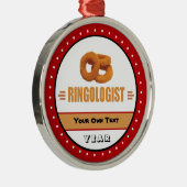 玉おもしろいねぎリングや輪愛好家 メタルオーナメント (右)